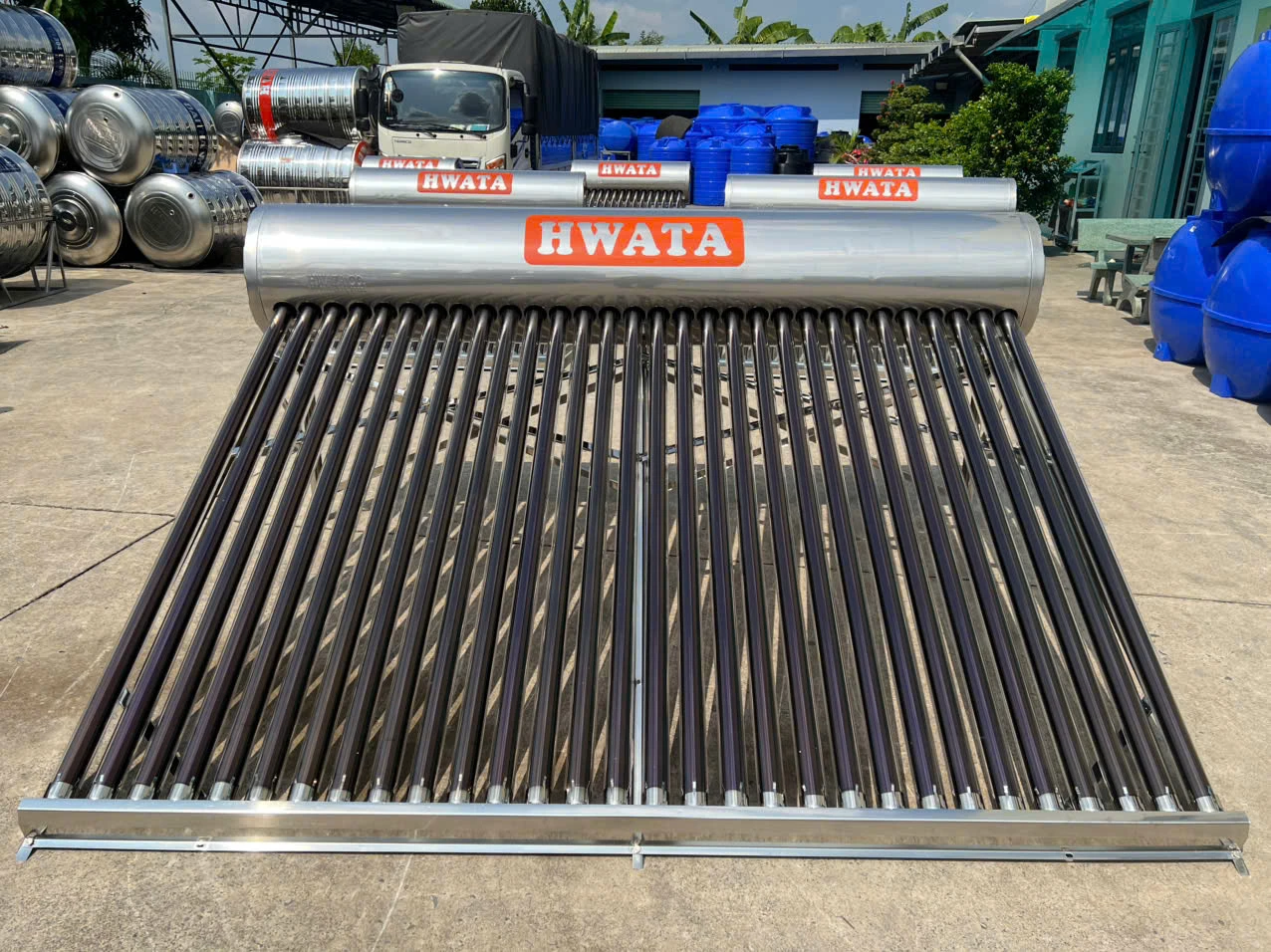 Cấu tạo máy năng lượng mặt trời 300L 30 ống chân không F58