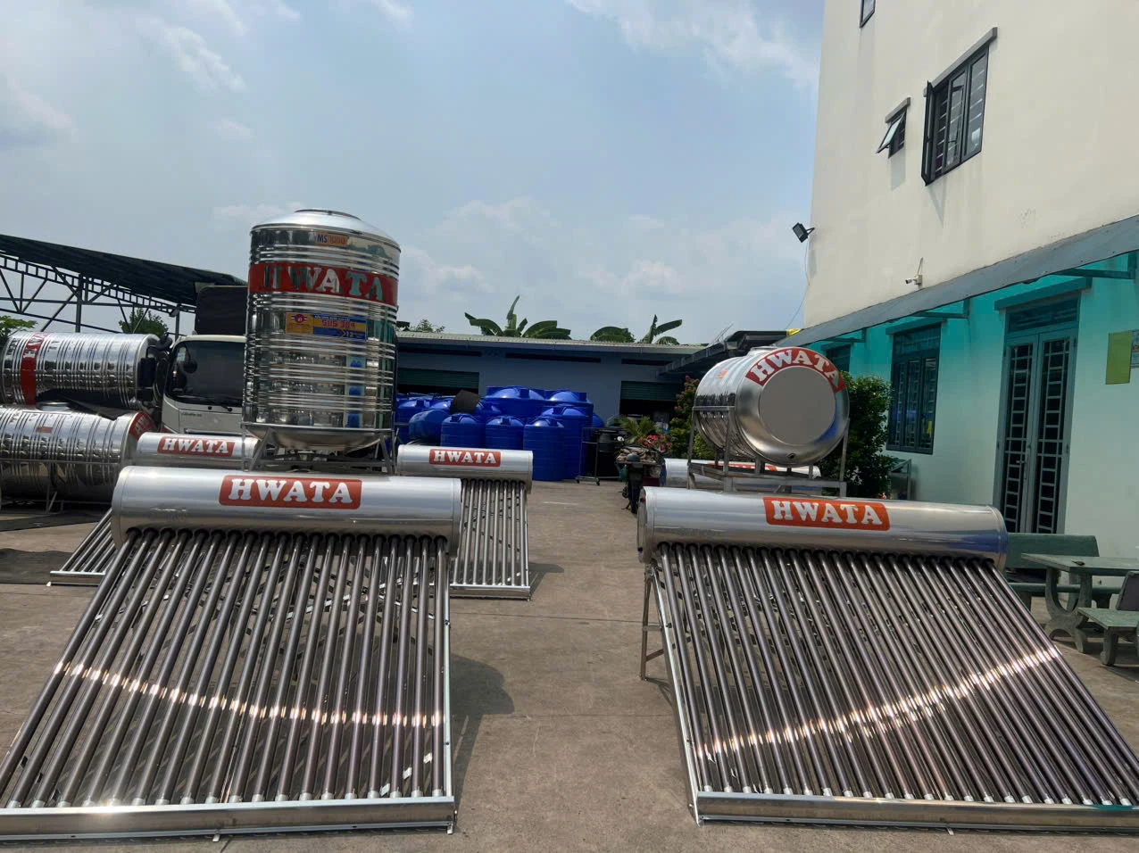 Sơ đồ cấp nước cho máy năng lượng mặt trời Hwata 180L