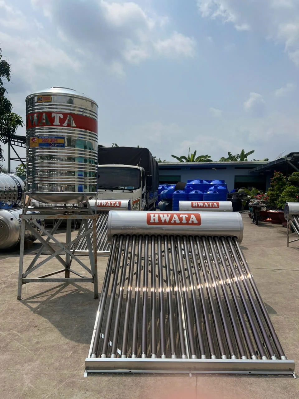 Sơ đồ cấp nước cho máy năng lượng mặt trời Hwata 120L