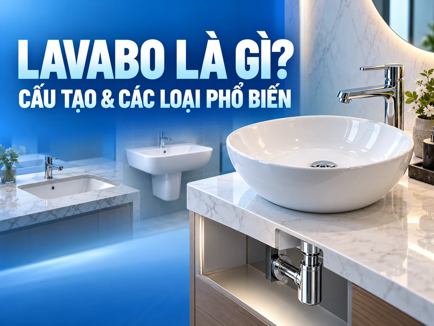 Lavabo là gì và các bộ phận cơ bản của chậu rửa mặt