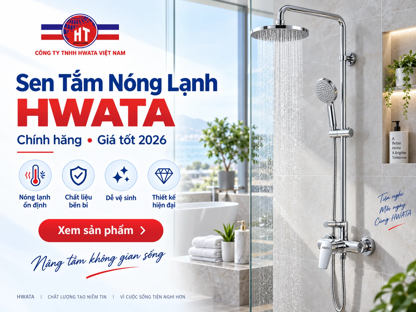 sen tắm nóng lạnh HWATA chính hãng nhiều mẫu 2026