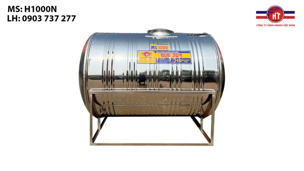 Bồn inox Hwata 1000l ngang