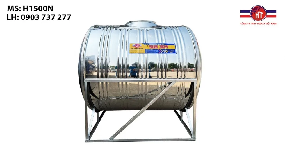 Bồn inox Hwata 1500l ngang