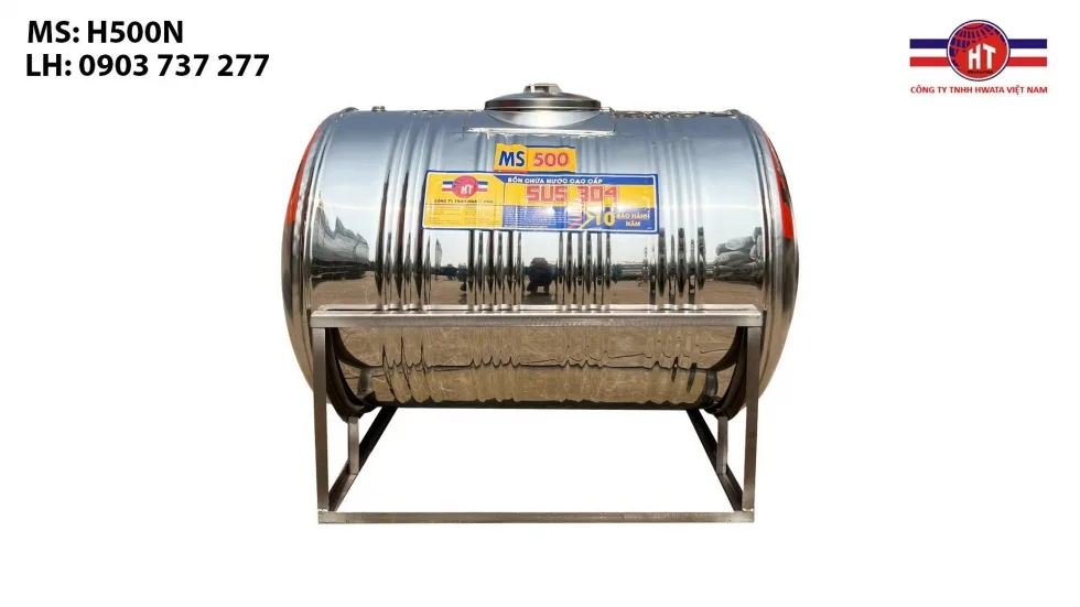 Bồn inox Hwata 500l ngang