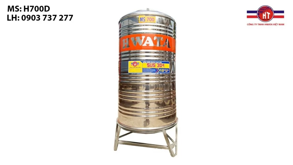 Bồn inox Hwata 700l đứng