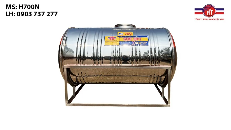 Bồn inox Hwata 700l ngang