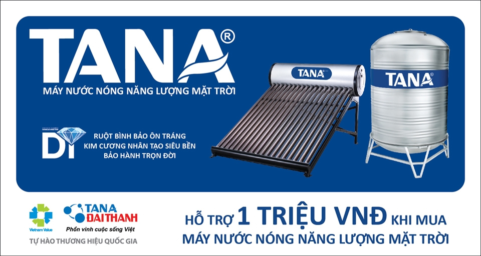 Sản phẩm máy nước nóng năng lượng mặt trời Tân Á Đại Thành